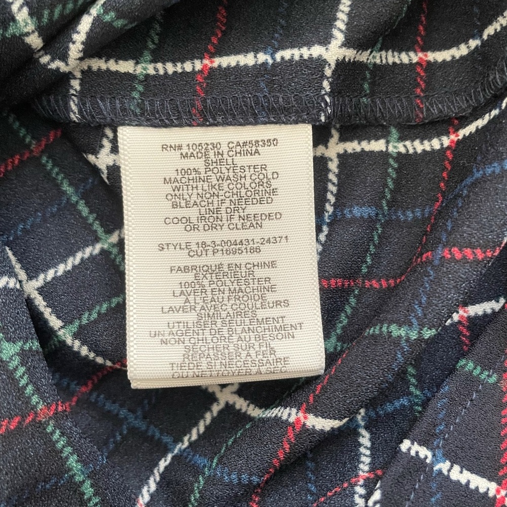 Joie Button Down Plaid Pattern Utility Blouse Nwot - image 7